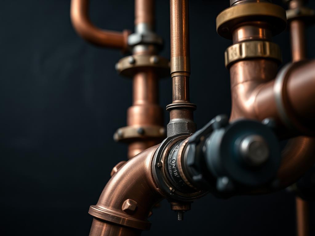Copper pipework